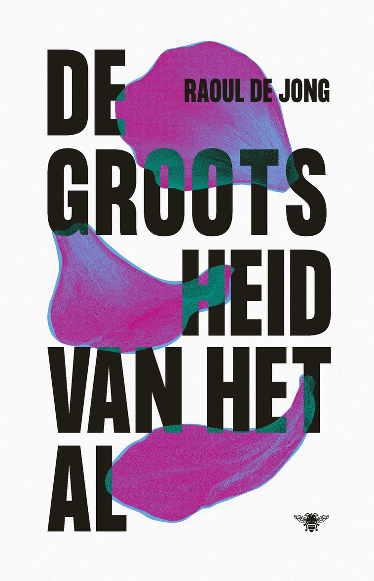 Dutch book cover of The greatness of it all from Raoul de Jong.