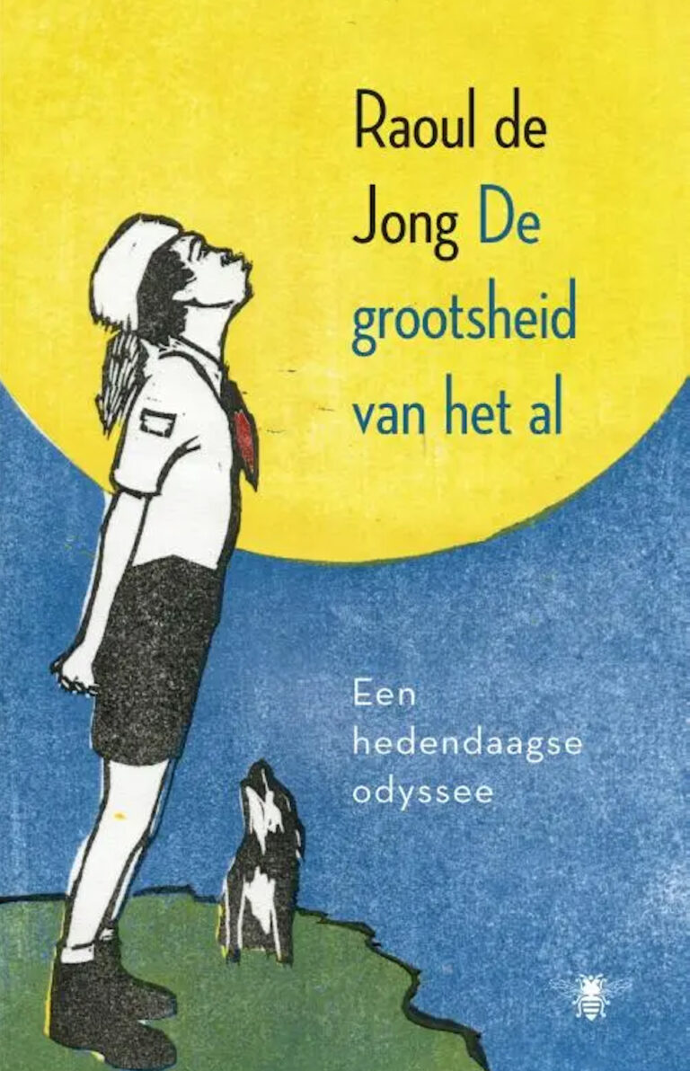 Dutch book cover of The greatness of it all from Raoul de Jong.